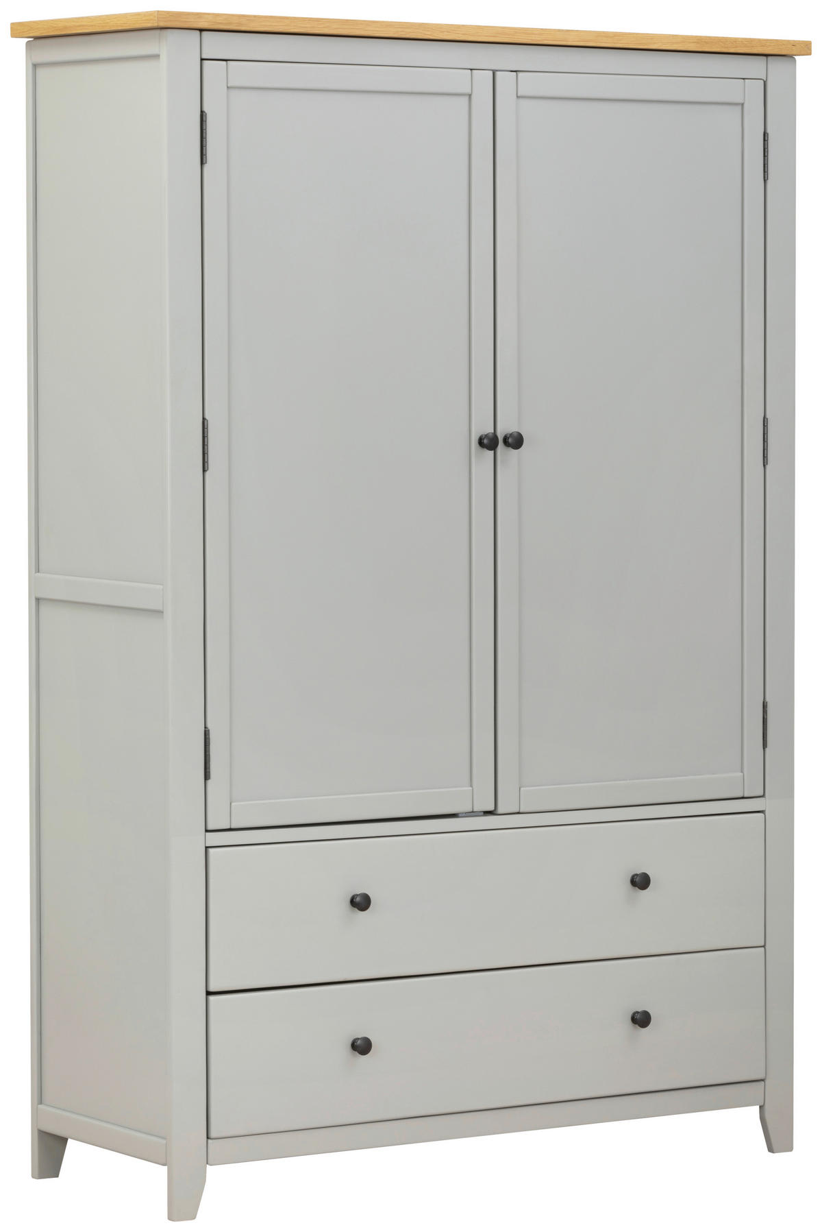SKŘÍŇ NA ODĚV, šedá, přírodní barvy, dub, borovice, 120/180/45 cm - šedá/barvy stříbra, Lifestyle, kov/dřevo (120/180/45cm) - MID.YOU