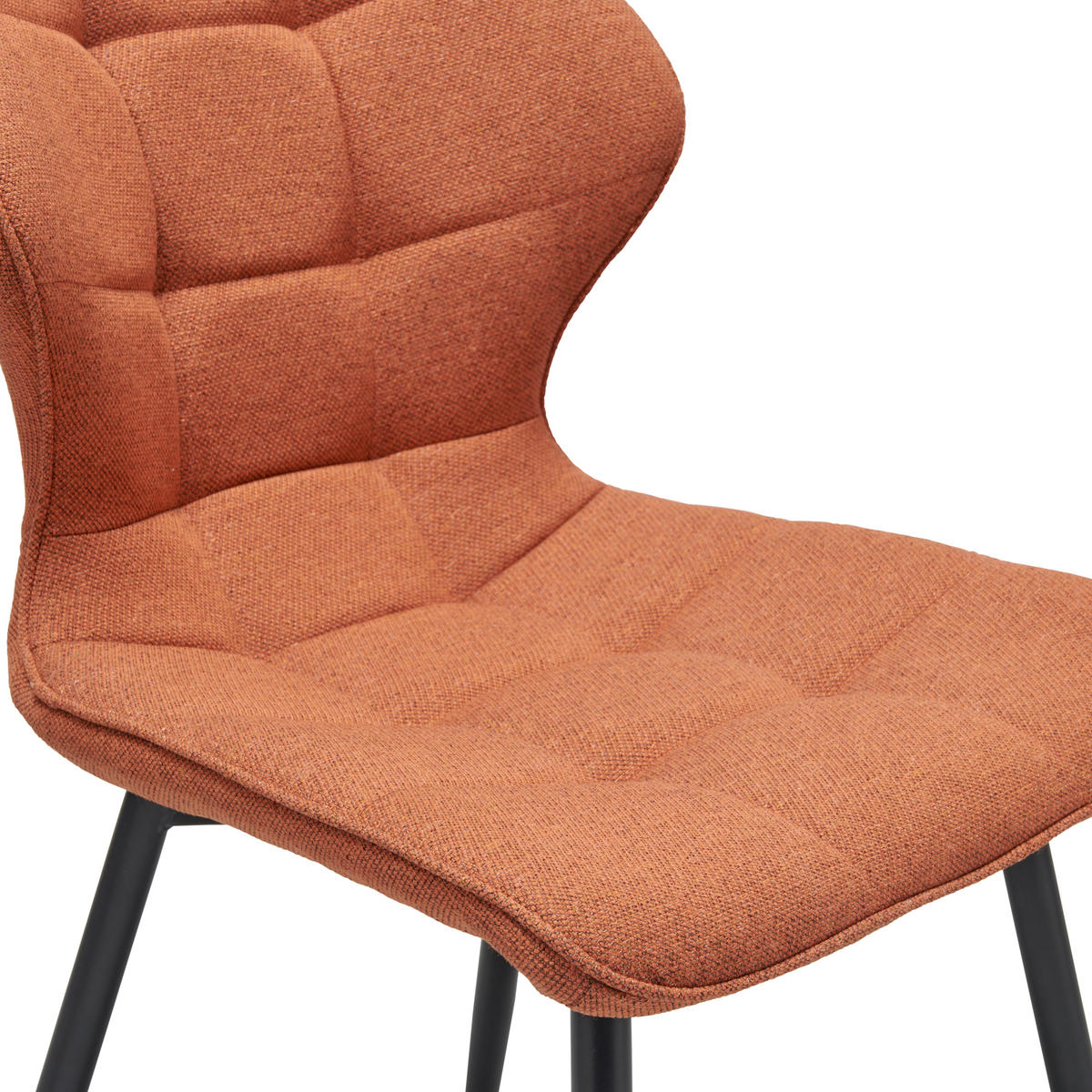 STUHL Webstoff Cognac Pappel Sperrholz  - Cognac/Schwarz, LIFESTYLE, Holz/Textil (47/82/59cm) - Livetastic