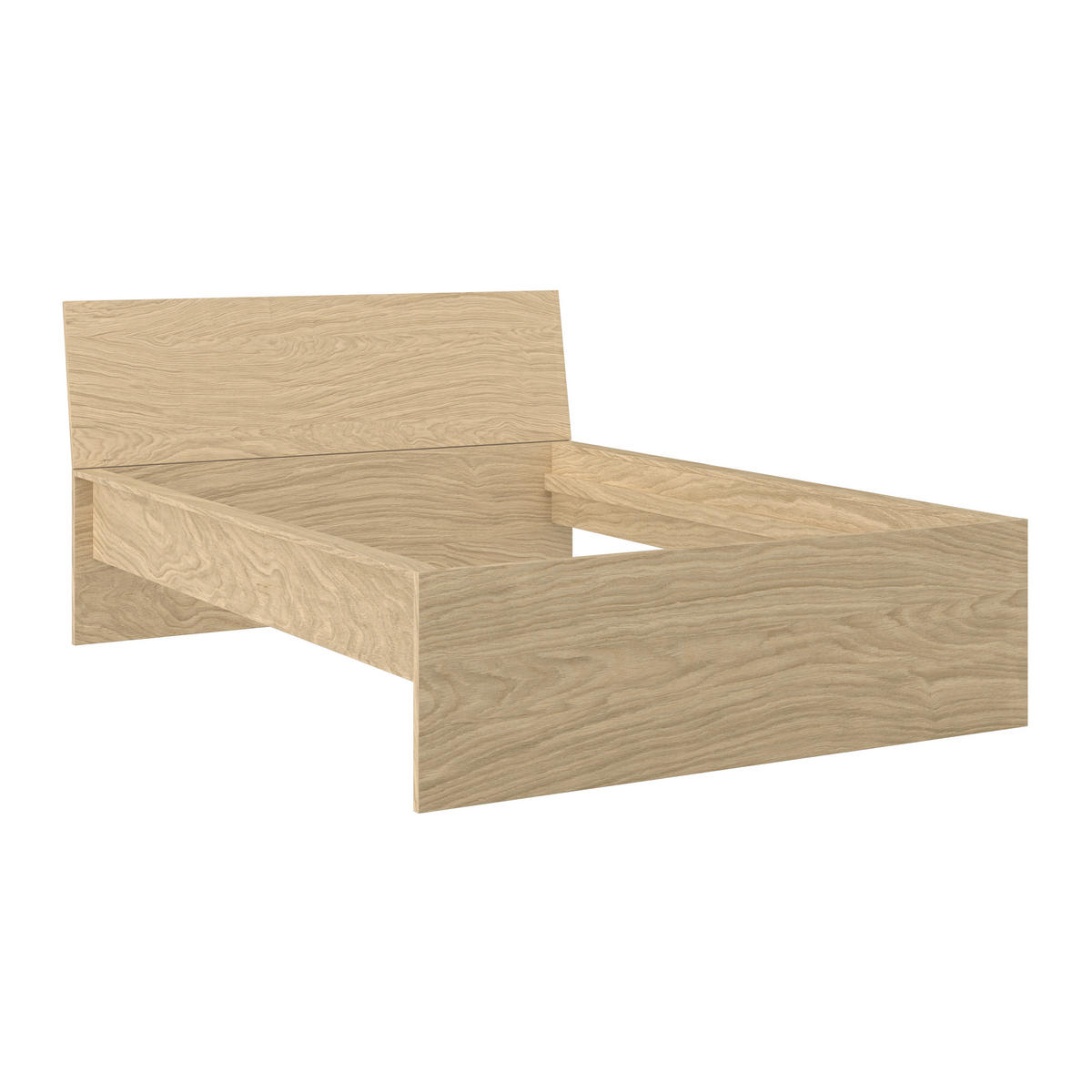 BETT 120/200 cm,  in Eichefarben,  - Eichefarben, KONVENTIONELL (120/200cm) - Hom`in