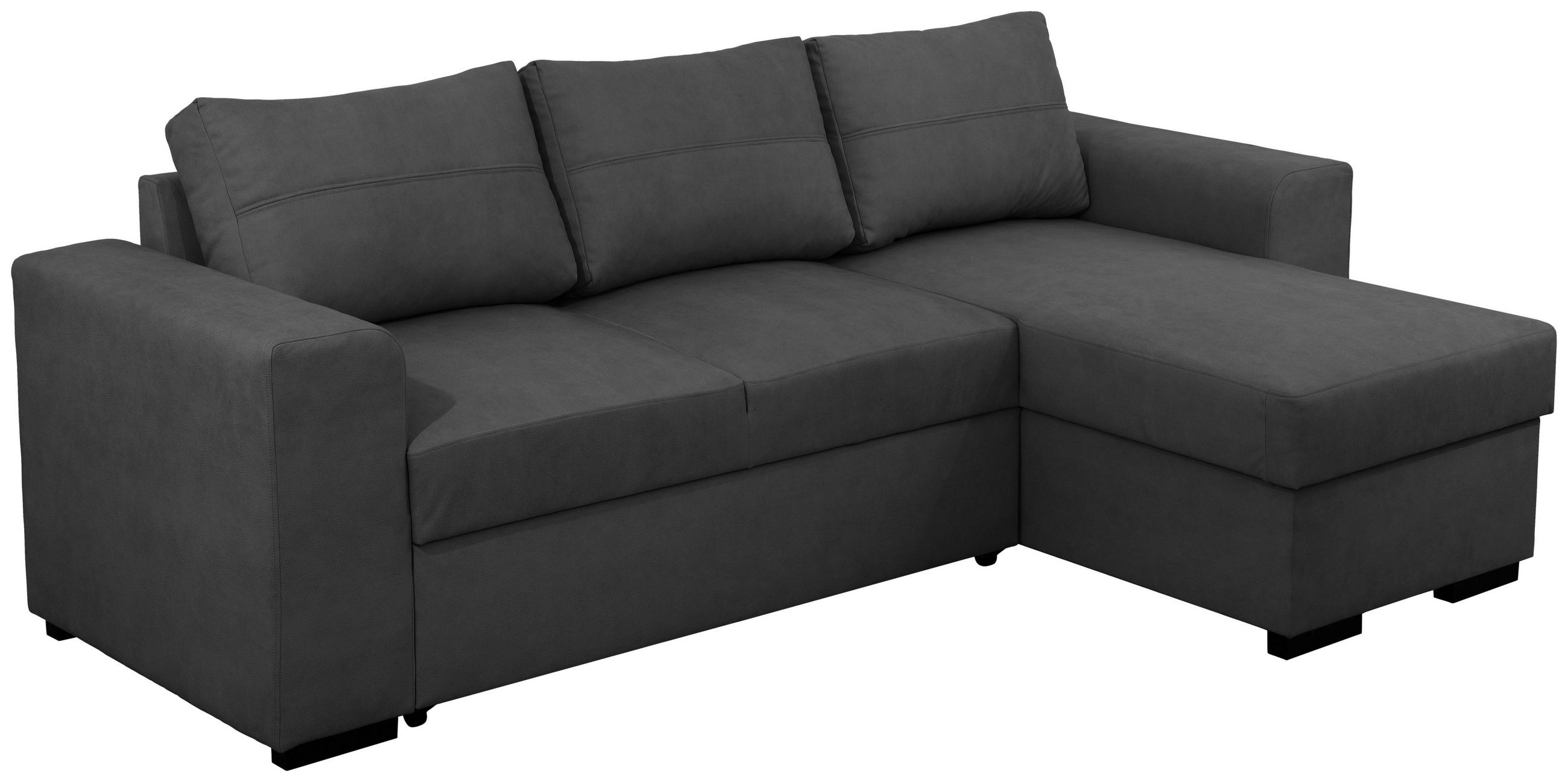 ROHOVÁ SEDAČKA, textil, antracitová - černá/antracitová, Konvenční, textil/plast (243/155cm) - Carryhome