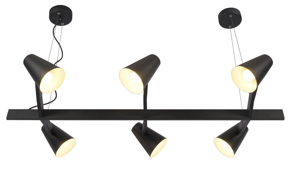 HÄNGELEUCHTE 120/26/67 cm    - Schwarz, Design, Metall (120/26/67cm) - It's about Romi
