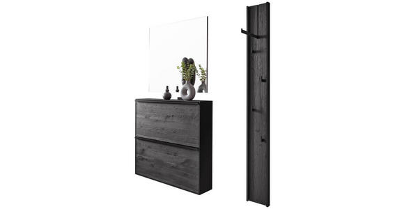 GARDEROBE 3-teilig in 133/195/20 cm - Anthrazit, Design, Glas/Holz (133/195/20cm) - Johann Jakob