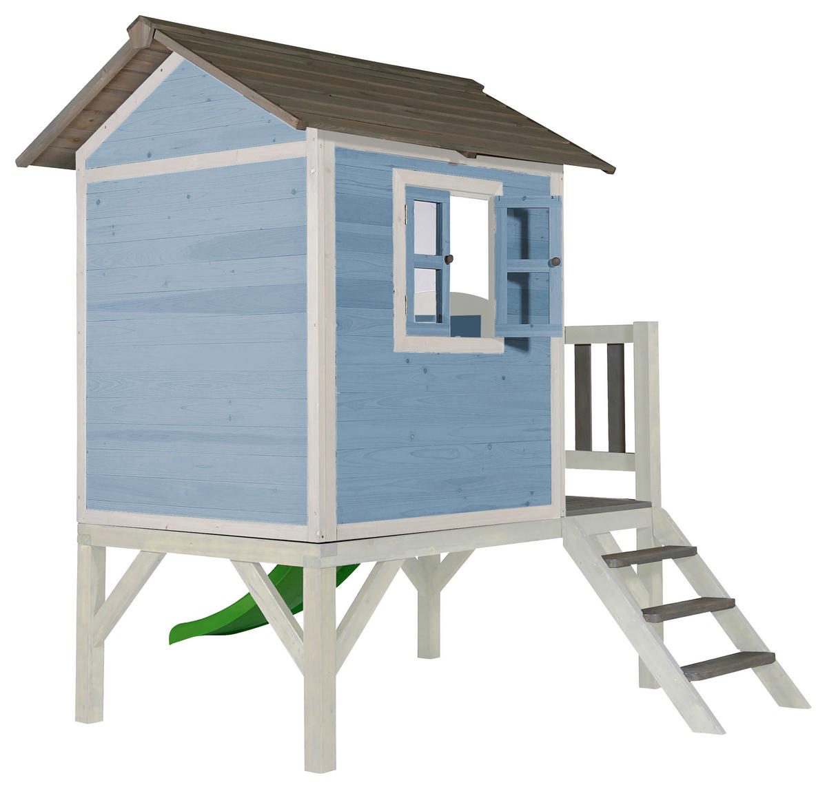 SPIELHAUS 260/190/167 cm axi  - Blau/Weiß, Basics, Holz (260/190/167cm)