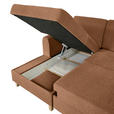 ECKSOFA Terracotta Flachgewebe  - Buchefarben/Terracotta, KONVENTIONELL, Holz/Textil (166/241cm) - Carryhome