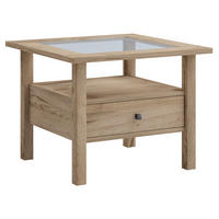 COUCHTISCH in Holzwerkstoff  - Honigeiche/Schwarz, LIFESTYLE, Glas/Holzwerkstoff (54/42/54cm) - MID.YOU