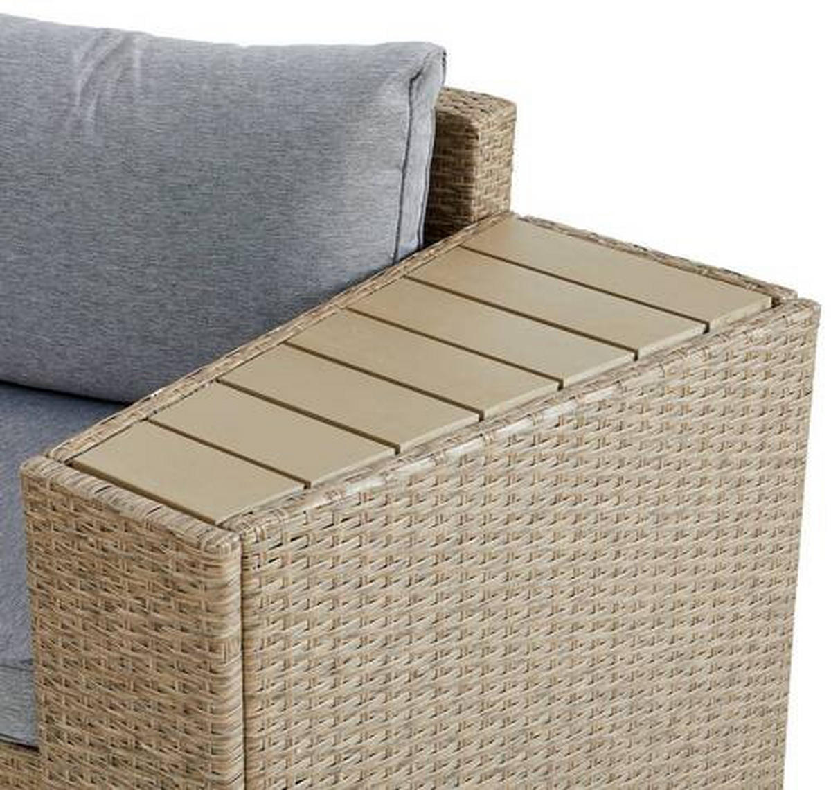 LOUNGEGARNITUR Stahl  - Braun/Grau, MODERN, Glas/Kunststoff (60/36/69cm) - Ambia Garden