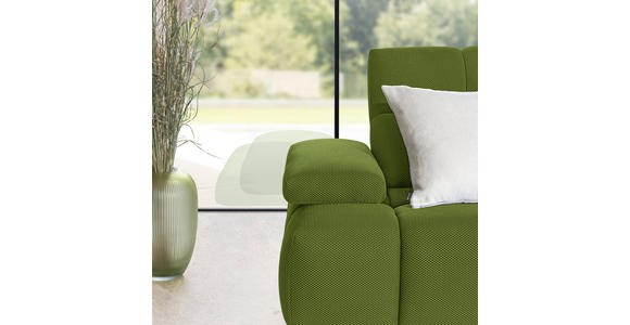 ECKSOFA in Struktur Grün 313/233 cm - Schwarz/Grün, Design, Kunststoff/Textil (313/233cm) - Emilio Belluti