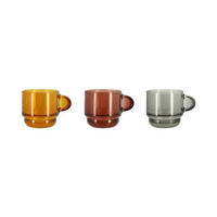 SET ŠALICA      - višebojno, Basics, staklo (90ml)