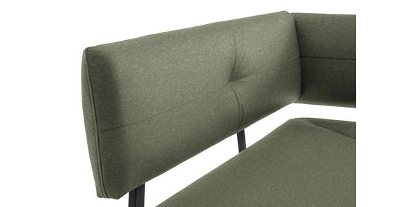 ECKBANK 150/190 cm in Grün, Schwarz - Schwarz/Grün, MODERN, Textil/Metall (150/190cm) - Cantus