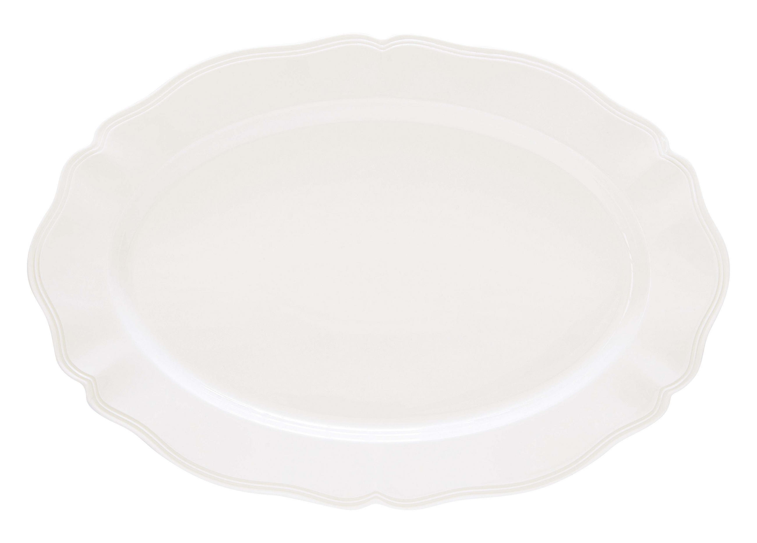 PLADENJ ZA SERVIRANJE     36/25/2.5 cm         - bela, Basics, keramika (36/25/2.5cm)