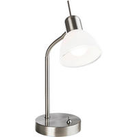 LED-TISCHLEUCHTE 13/35 cm  - Weiß/Nickelfarben, MODERN, Glas/Metall (13/35cm) - Novel