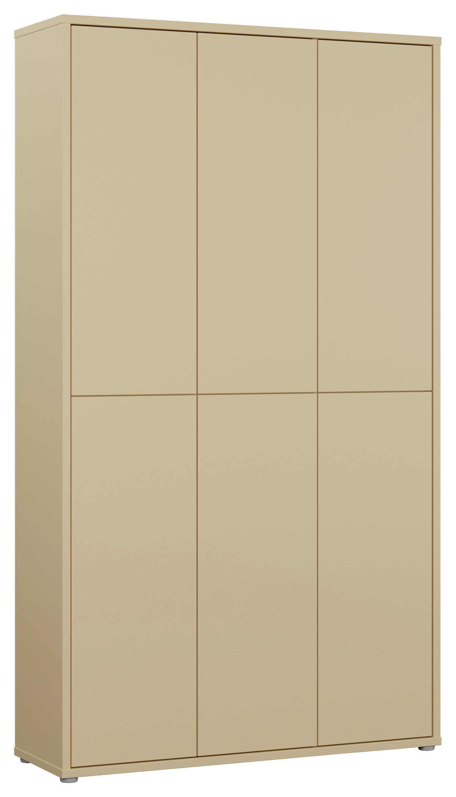 SCHUHSCHRANK Hellgelb  - Hellgelb/Grau, MODERN, Holzwerkstoff/Kunststoff (109,2/191,9/34,9cm) - Carryhome