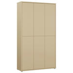 SCHUHSCHRANK  in 109,2/191,9/34,9 cm  - Hellgelb/Grau, MODERN, Holzwerkstoff/Kunststoff (109,2/191,9/34,9cm) - Carryhome