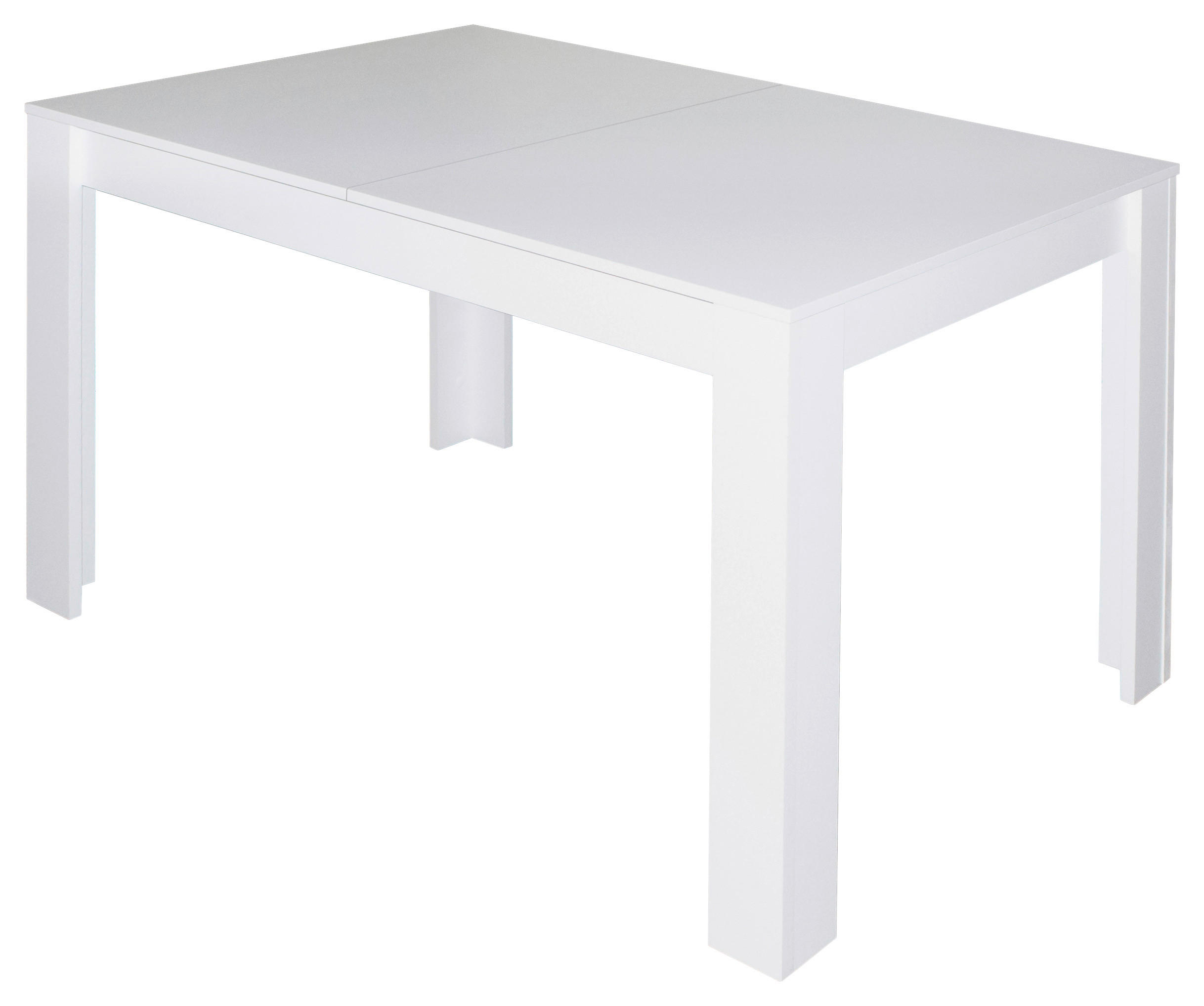 ESSTISCH 120/75/80 cm Nachbildung  Holzwerkstoff ausziehbar rechteckig Weiß  - Weiß, MODERN, Holzwerkstoff (120/75/80cm) - Livetastic
