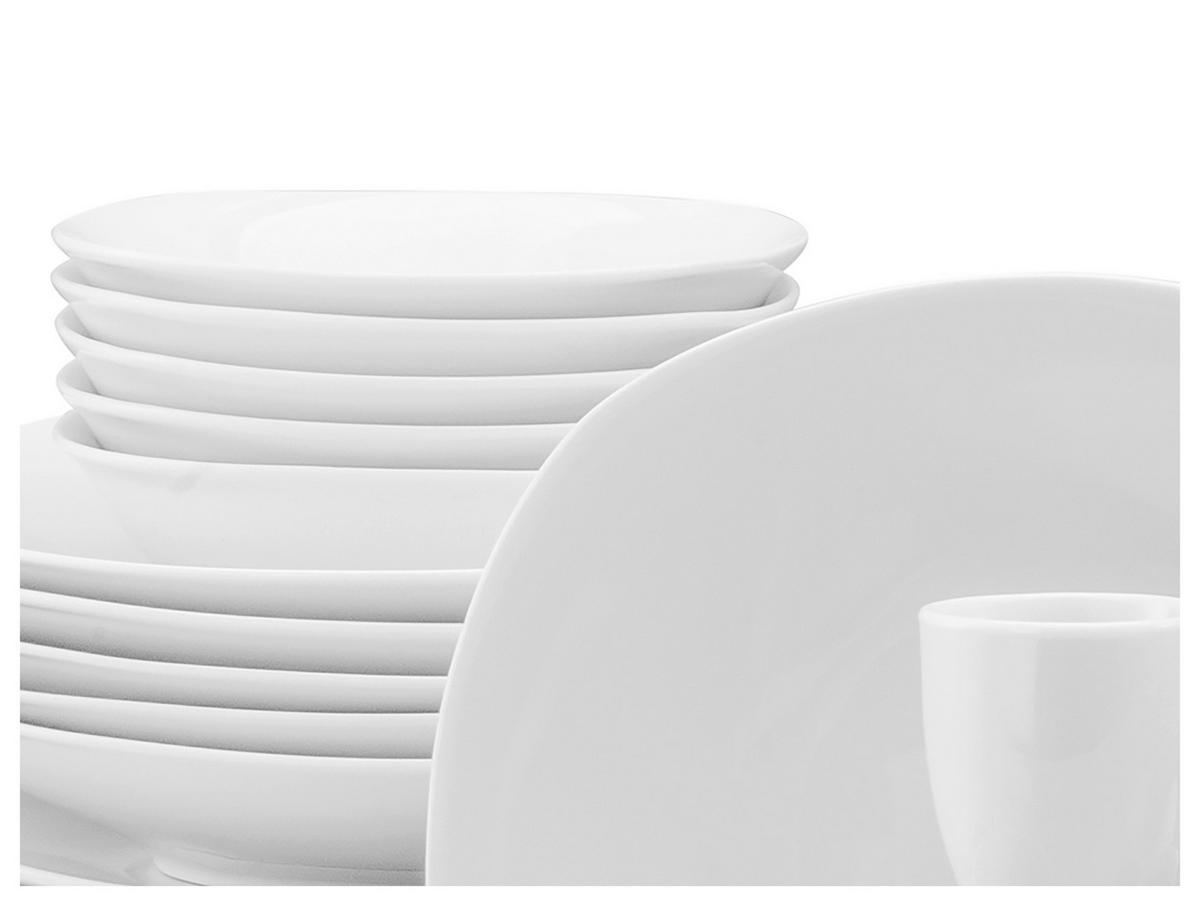 KOMPLETT SERVIS Square 62 delar  - vit, Trend, keramik - Creatable