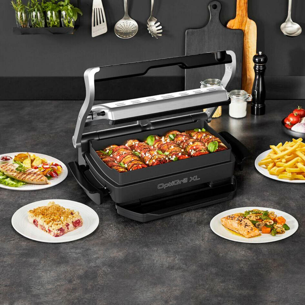 KONTAKTNI ŽAR   - srebrne barve, Basics, kovina (36.5/44/17.5cm) - Tefal