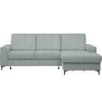 ECKSOFA in Webstoff Grau  - Schwarz/Grau, Konventionell, Textil/Metall (247/167cm) - Stylife