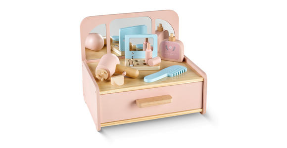 SCHMINKTISCH in Multicolor Schima  - Multicolor/Rosa, Basics, Holz/Holzwerkstoff (30/24,5/22cm) - My Baby Lou