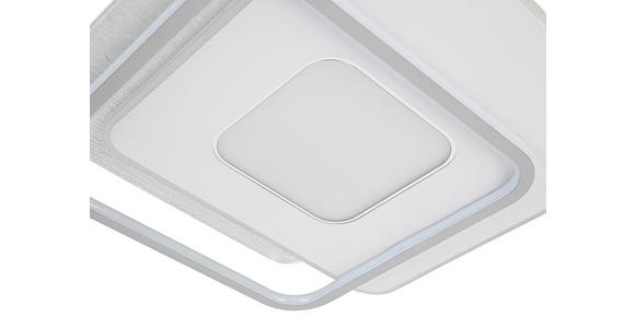 DECKENLEUCHTE    46,5/48,5/5 cm  - Chromfarben/Alufarben, Trend, Kunststoff/Metall (46,5/48,5/5cm) - Novel