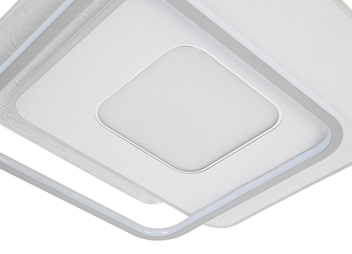 DECKENLEUCHTE 46,5/48,5/5 cm   - Chromfarben/Alufarben, Trend, Kunststoff/Metall (46,5/48,5/5cm) - Novel