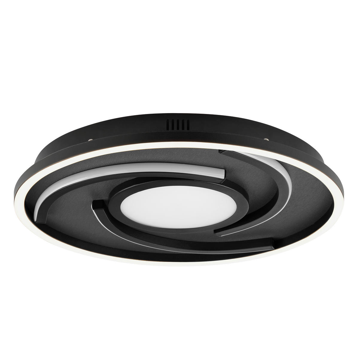 LED-DECKENLEUCHTE Hardy 35/4,8 cm   - Schwarz, Design, Kunststoff/Textil (35/4,8cm) - Brilliant