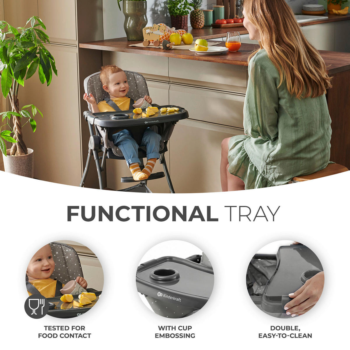 HOCHSTUHL Foldee  - Grün, Basics, Kunststoff/Metall (58/93/75cm) - kinderkraft