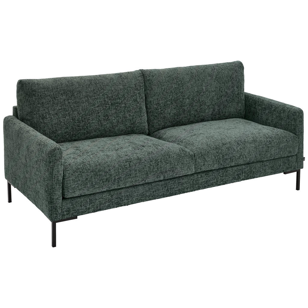 Thumbnail - Hom`in 3-Sitzer-Sofa, Dunkelgrün, Textil, Füllung: Schaumstoff, Polyethersulfon (Pes), 196x78x90 cm, Stoffauswahl, Wohnz...