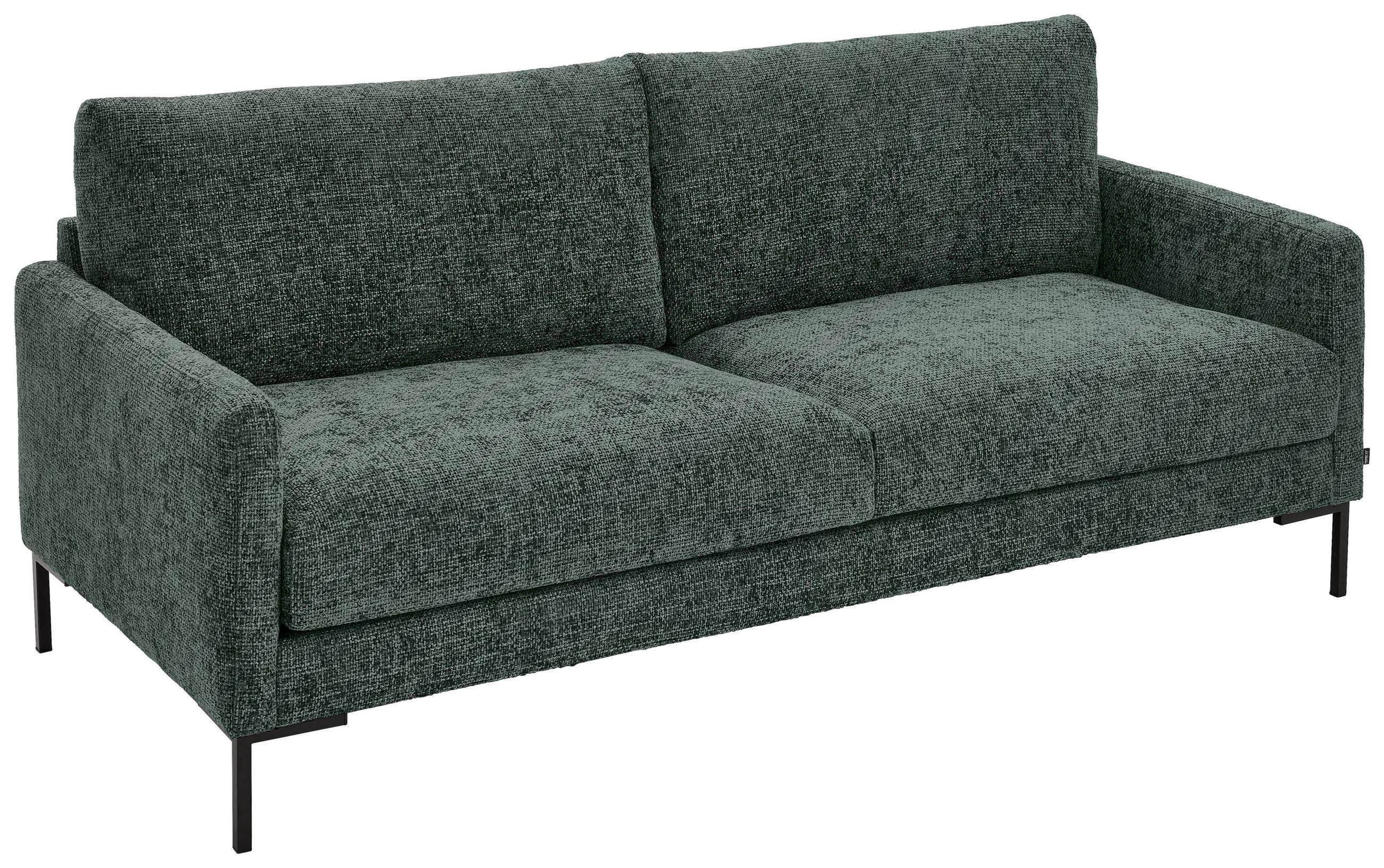 3-SITS SOFFA i vävt tyg mörkgrön  - svart/mörkgrön, Klassisk, metall/textil (196/78/90cm) - MID.YOU