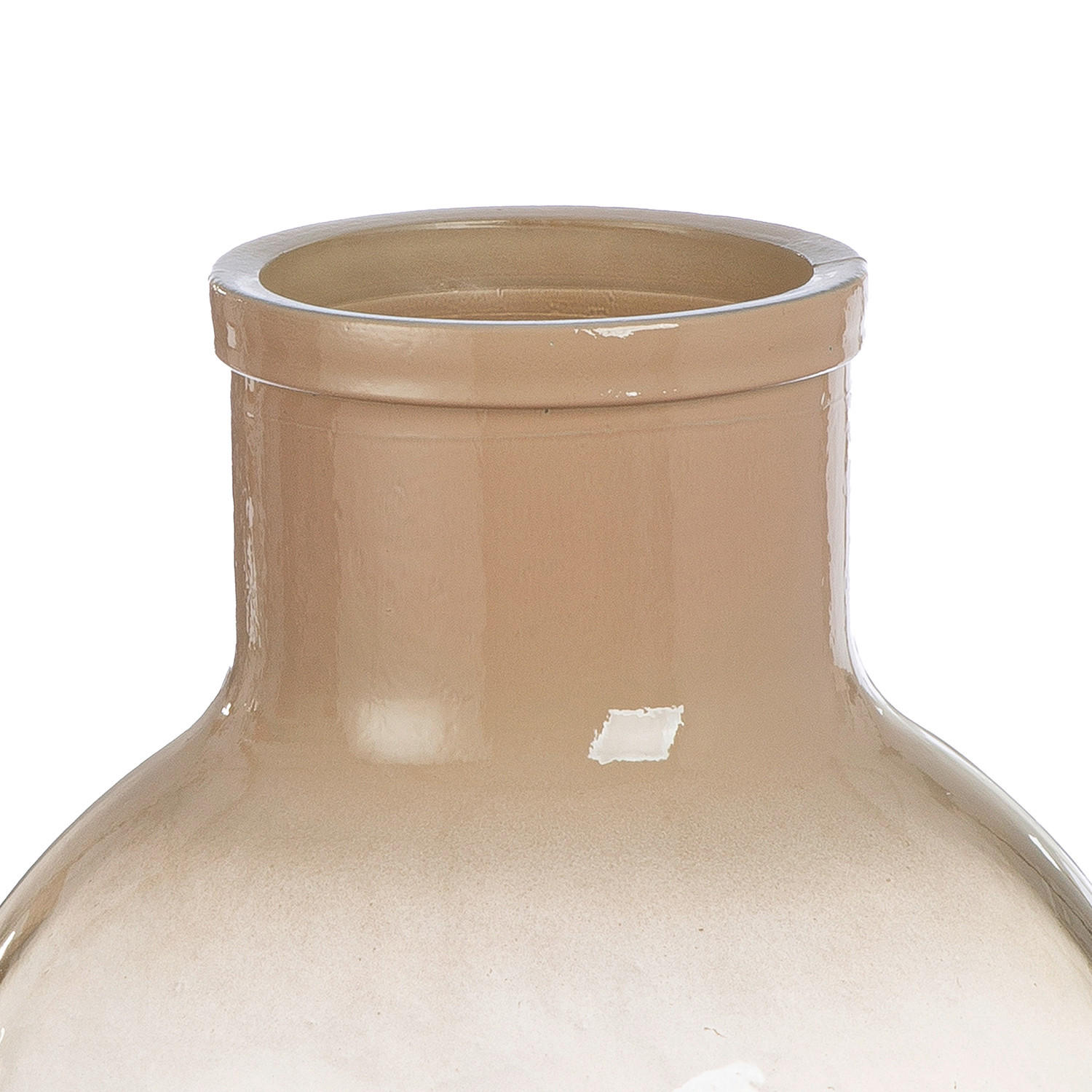 Thumbnail - Dekovase Novelle, Hellbraun, Glas, rund, 31 cm, auch für frische Blumen geeignet, Dekoration, Skulpturen & Dekoobjekte, ...