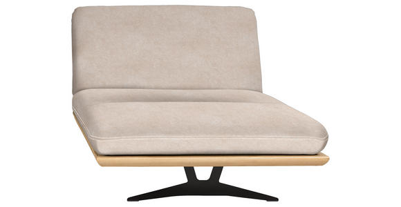 OTTOMANE in Flachgewebe Sandfarben  - Sandfarben/Beige, Design, Holz/Textil (114/92/165cm) - Dieter Knoll