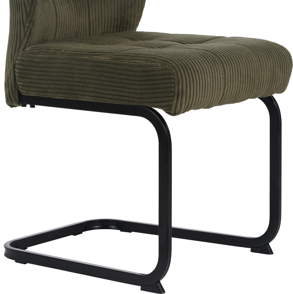 SCHWINGSTUHL  in Eisen Cord  - Schwarz/Grün, Design, Textil/Metall (46/96/61.5cm) - Carryhome