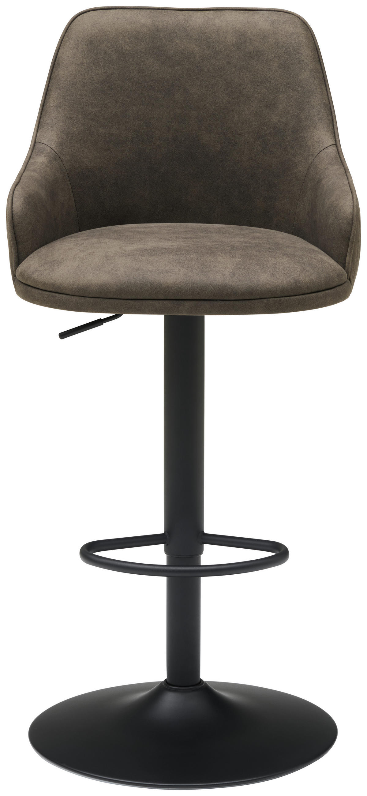 BARHOCKER in Metall, Textil Grau, Schwarz  - Schwarz/Grau, KONVENTIONELL, Textil/Metall (50/90-111/51cm) - MID.YOU