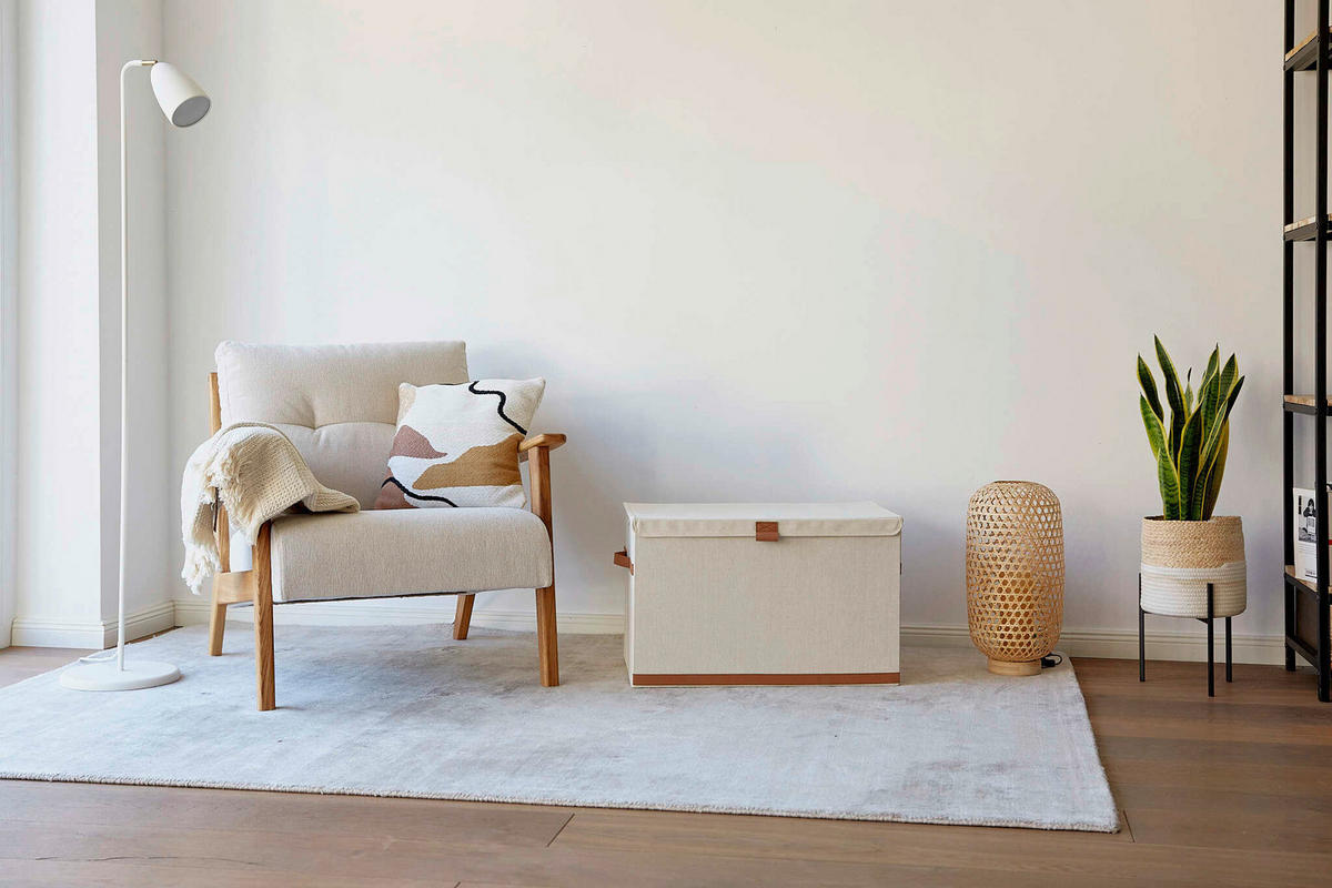 TRUHE - Beige, Basics, Holzwerkstoff/Textil (62/37,5/39cm) - Store It