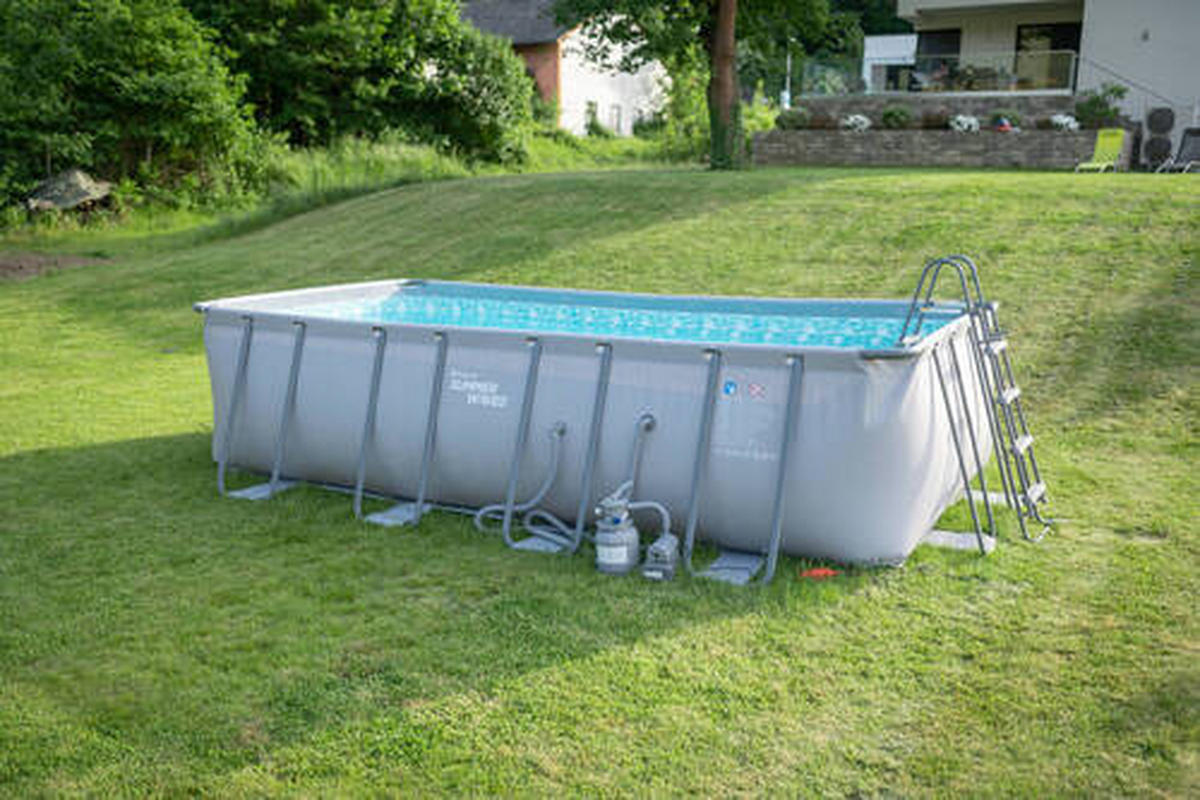POOL-SET PGP41809522-AN 274/132/549 cm  - Anthrazit, KONVENTIONELL, Kunststoff/Metall (274/132/549cm)