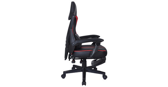 GAMINGSTUHL Rot, Schwarz Metall, Kunststoff, Textil   - Rot/Schwarz, MODERN, Kunststoff/Textil (59/107-117/58cm) - Carryhome