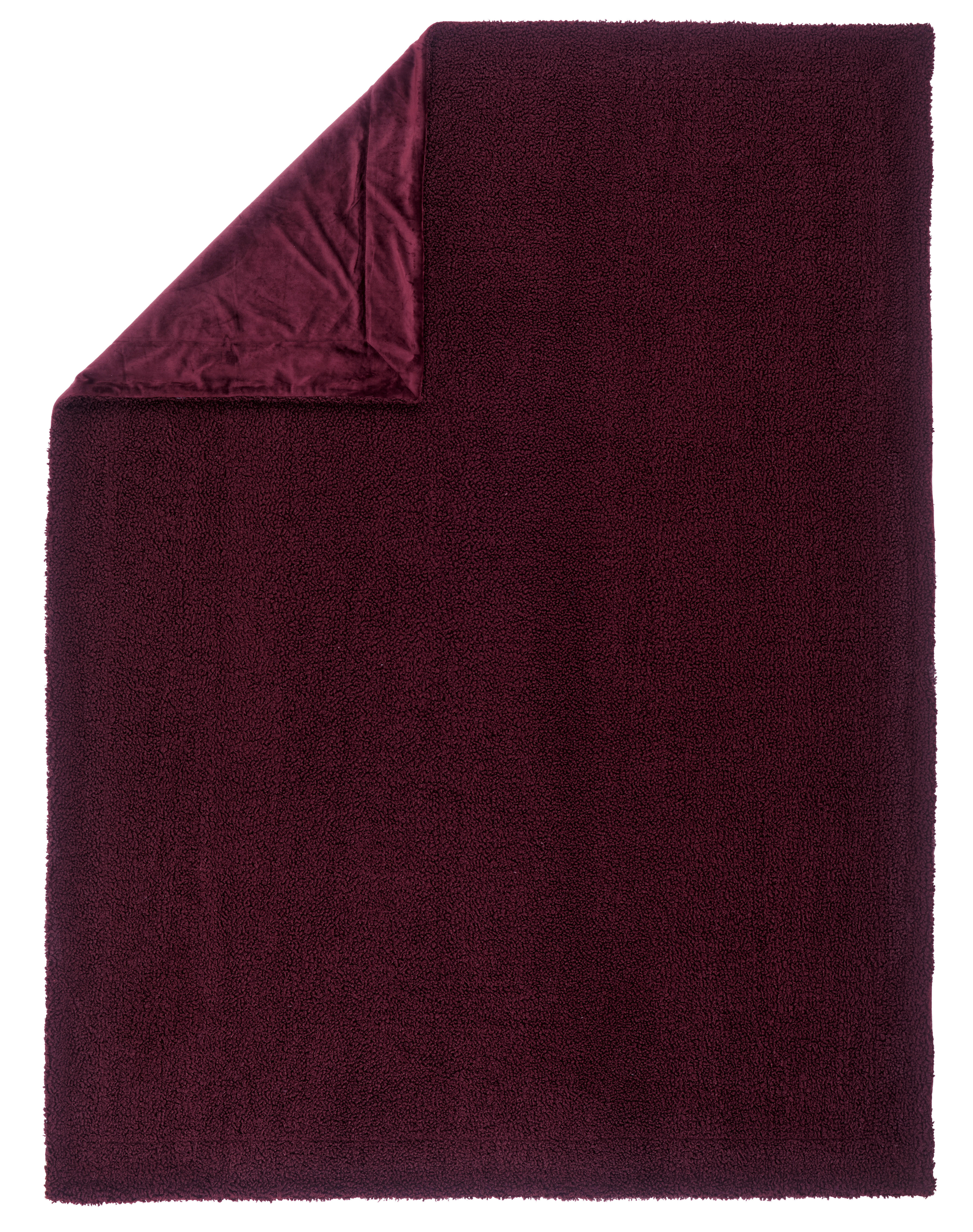 WOHNDECKE Curly 150/200 cm  - Bordeaux/Violett, Design, Textil (150/200cm) - Novel
