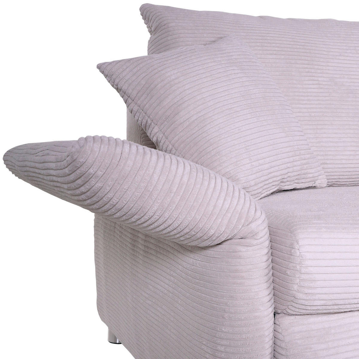BÄDDSOFFA i manchester cremefärgad  - kromfärg/cremefärgad, Design, textil/plast (176/81/98cm) - MID.YOU