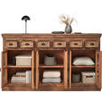 SIDEBOARD  in 210/120/45 cm  - Braun, Trend, Glas/Holz (210/120/45cm) - Ambia Home