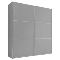 SCHWEBETÜRENSCHRANK 188/222/68 cm 2-türig Grau  - Alufarben/Grau, Holzwerkstoff/Metall (188/222/68cm) - Moderano