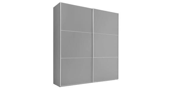 SCHWEBETÜRENSCHRANK  in Grau  - Alufarben/Grau, Holzwerkstoff (200/222/68cm) - Moderano