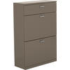 SCHUHSCHRANK  in 75/112,7/29,5 cm  - Edelstahlfarben/Schlammfarben, Design, Holzwerkstoff/Metall (75/112,7/29,5cm) - Invivus