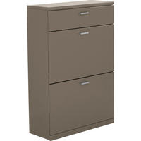 SCHUHSCHRANK  in 75/112,7/29,5 cm  - Edelstahlfarben/Schlammfarben, Design, Holzwerkstoff/Metall (75/112,7/29,5cm) - Invivus