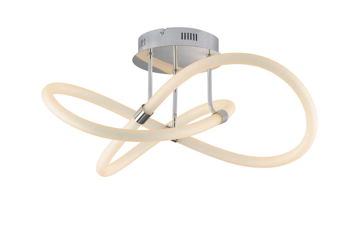 LED-DECKENLEUCHTE 57,5/57,5/30 cm   - Chromfarben, Basics, Kunststoff/Metall (57,5/57,5/30cm)