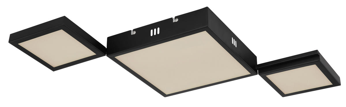 LED PLAFONJERA - opal/crna, Osnovno, metal/plastika (93/42,5/4,5cm)