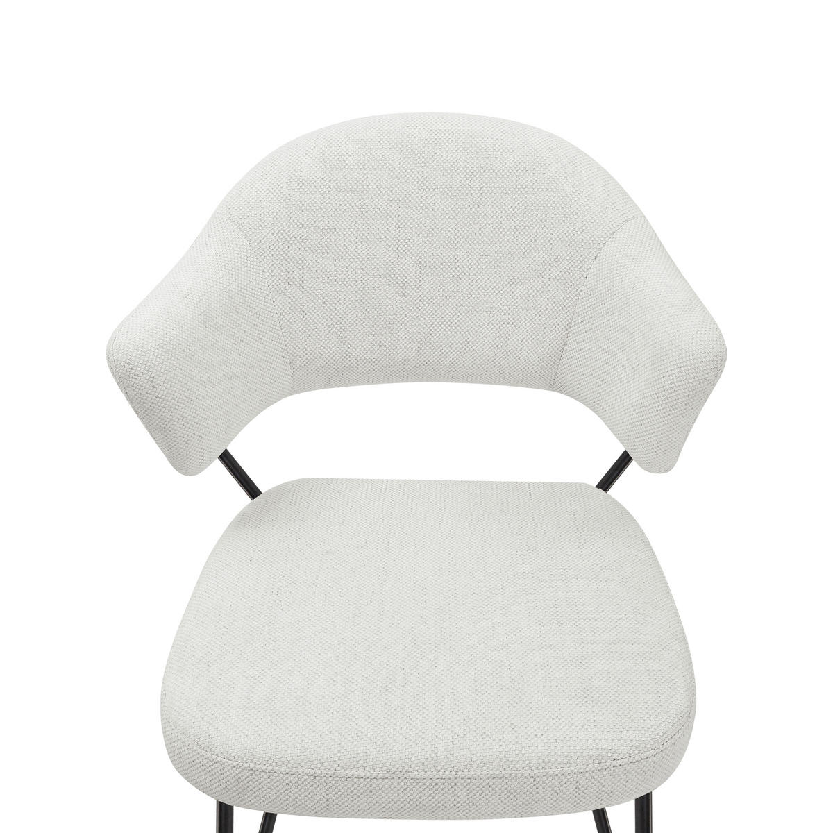 STUHL - Creme/Schwarz, Design, Textil/Metall (57/82/62cm) - Novel