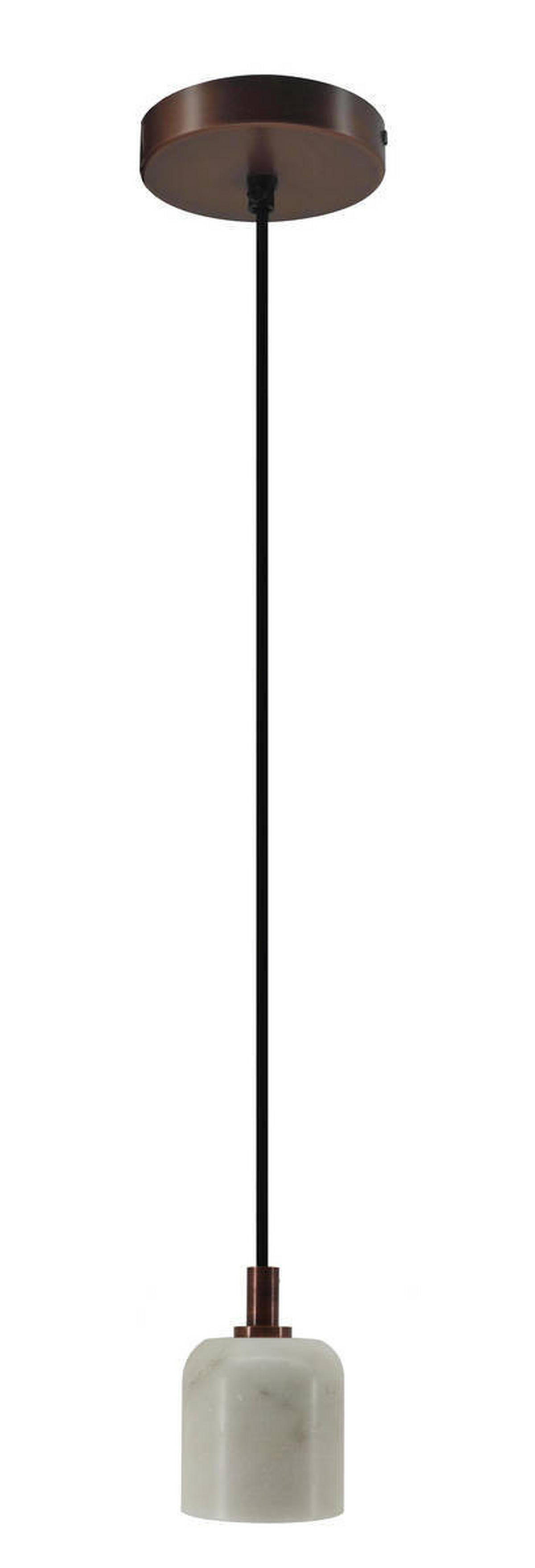 ZÁVĚSNÉ SVÍTIDLO, 10,5/10,5/36 cm  - bílá, Trend, kov/kámen (10,5/10,5/36cm) - P & B