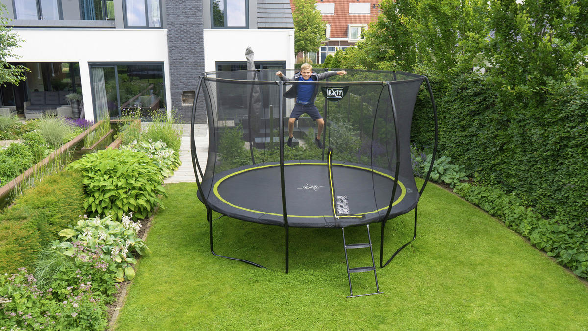 TRAMPOLIN EXIT SILHOUETTE Ø244  - Schwarz, KONVENTIONELL, Metall (244cm) - EXIT Toys