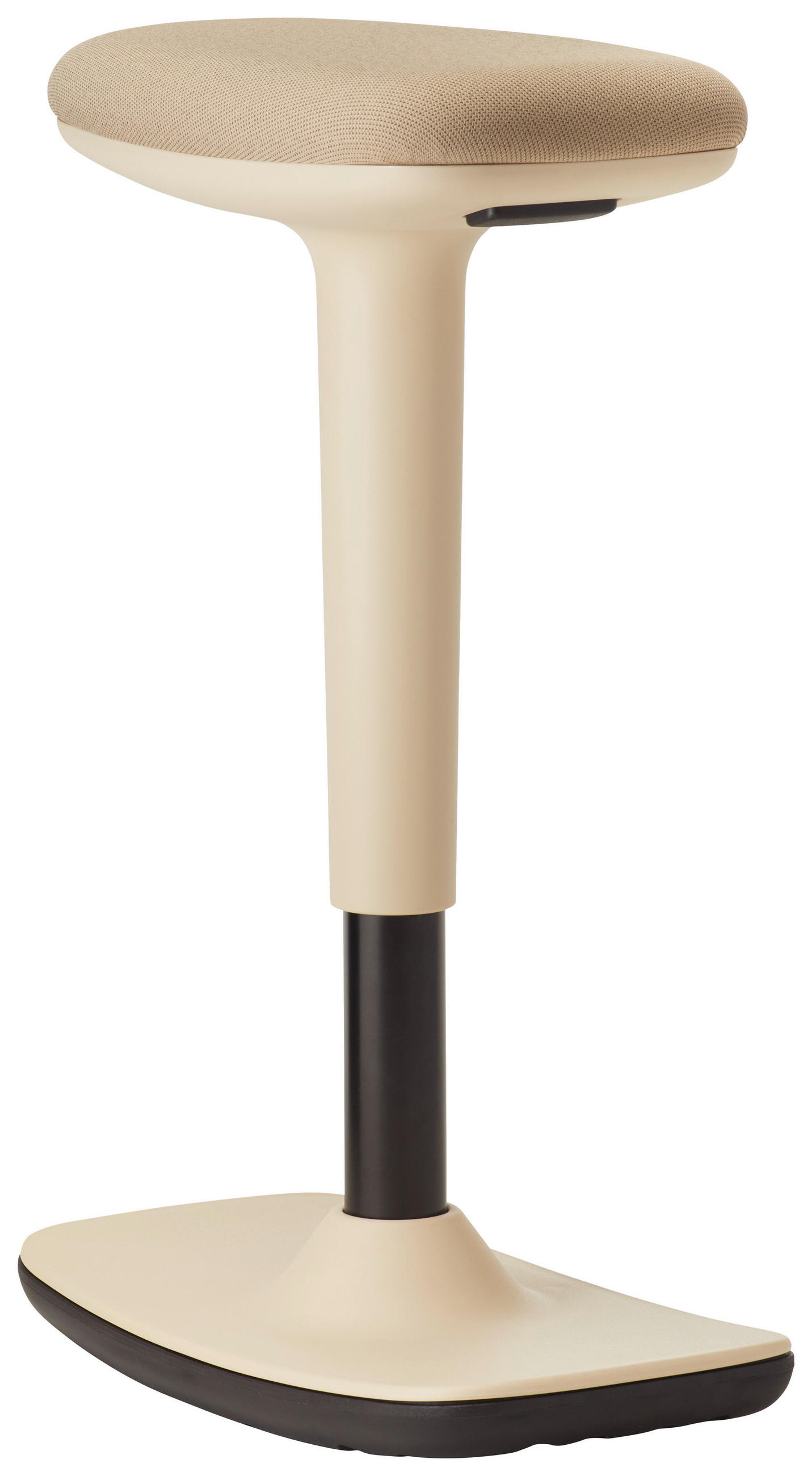 BÜROHOCKER Schwarz, Sandfarben  - Sandfarben/Schwarz, Basics, Kunststoff/Textil (44/25/50-75cm) - Dauphin