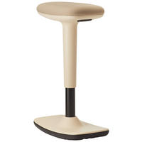 BÜROHOCKER Schwarz, Sandfarben  - Sandfarben/Schwarz, Basics, Kunststoff/Textil (44/25/50-75cm) - Dauphin