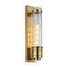 BADEZIMMER-WANDLEUCHTE - Messingfarben, Design, Glas/Metall (8.1/40/12.1cm) - Elstead Lighting